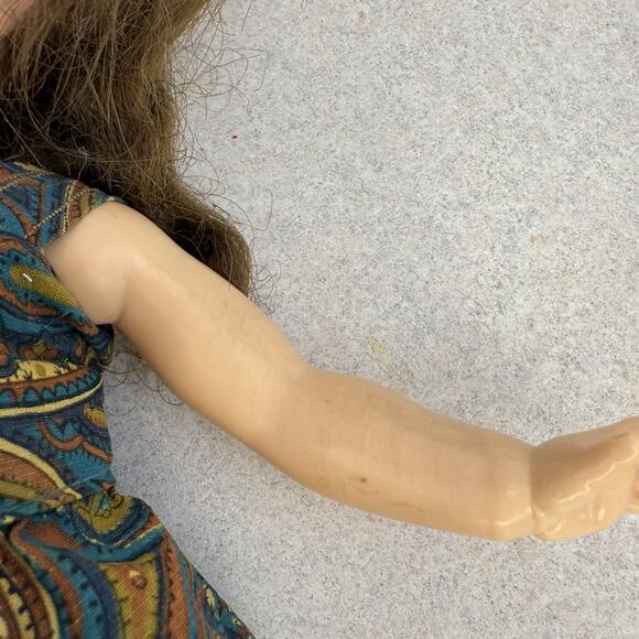 Vintage 1950's Ideal Toni Doll 14" Made in USA P-90 Brunette Nylon Hair Jointed - Picture 7 of 13